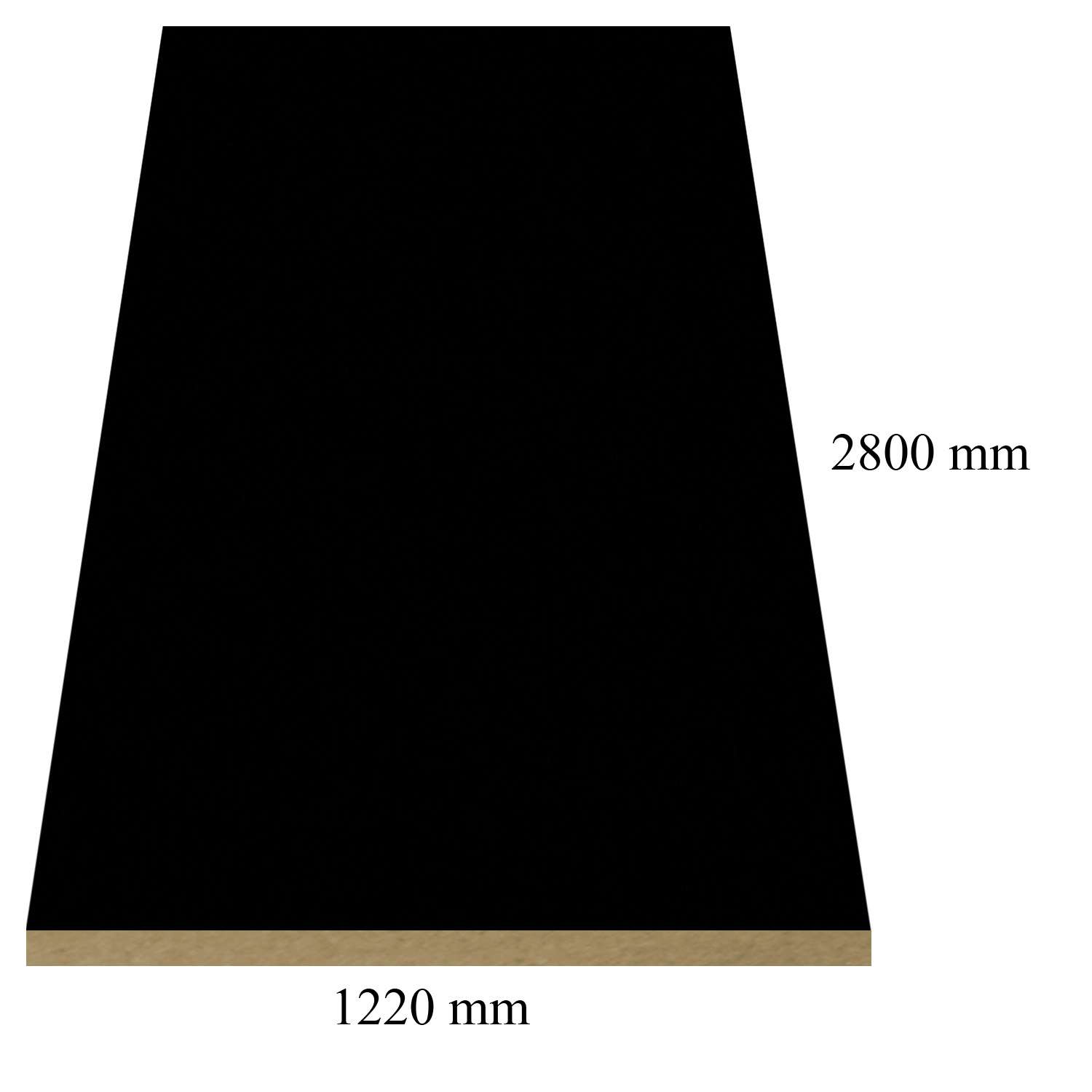 168 Black high gloss - PVC coated 18 mm MDF